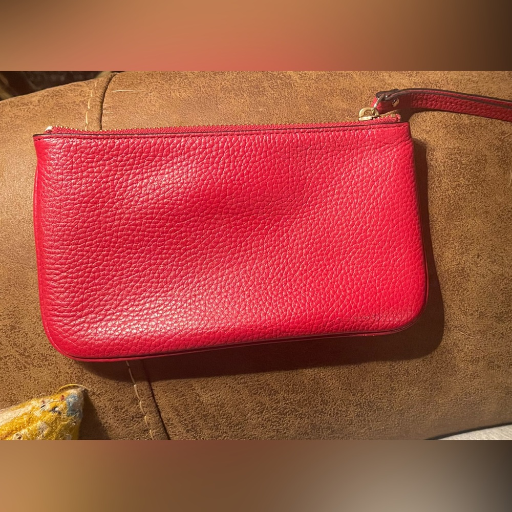 Kate Spade Cherry Red Leather wristlet. Never used! - Picture 2 of 4